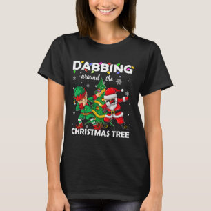 Elf &amp; Dabbing Santa Kids Boys Men Claus Dab Xm T-Shirt