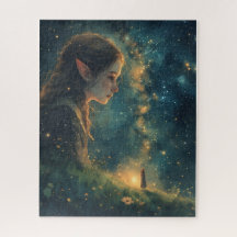 Elf Ancient Ireland Under the Night Sky Puzzle