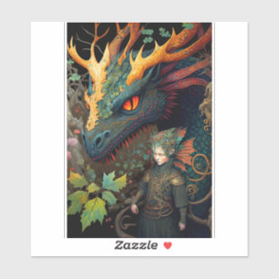 Elf And Dragon Fantasy Art