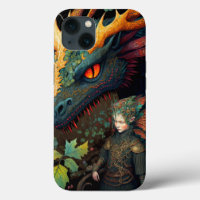 Elf And Dragon Fantasy Art