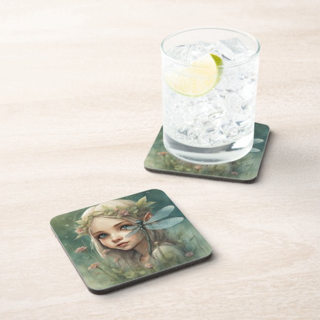 Elf and Dragonfly 3 Coaster (Right Side)