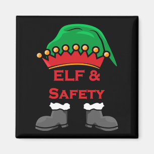 Elf And Safety, Funny Health & Safety Elf Long Magnet