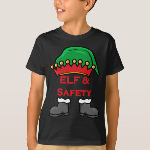 Elf And Safety, Funny Health &amp; Safety Elf Long T-Shirt
