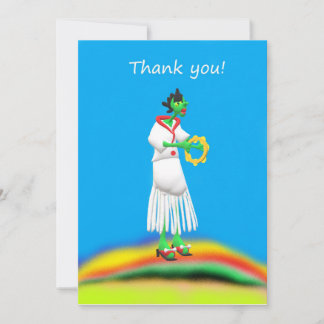 Elf and Tambourine Thank You Card