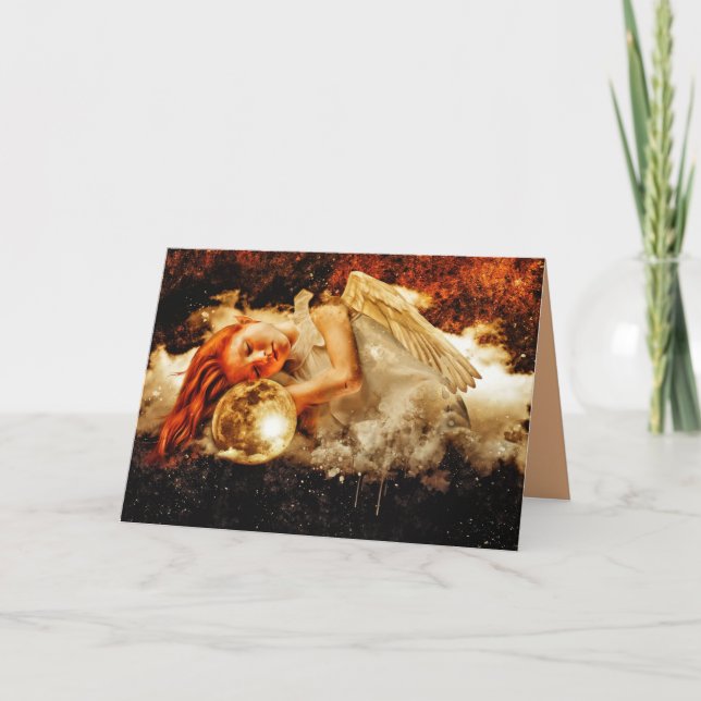 elf angel greeting card (Front)