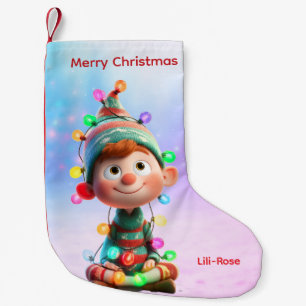 Elf Arrival Christmas Stocking   North Pole Magic
