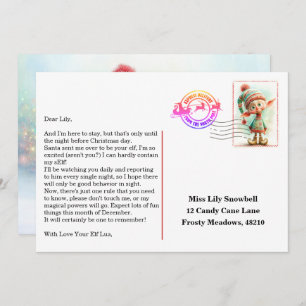 Elf Arrival Letter   North Pole Welcome Message Invitation
