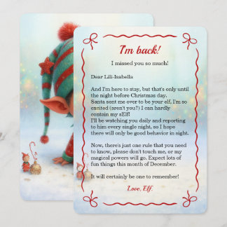 Elf Arrival Letter | Special Delivery North pole Holiday Card