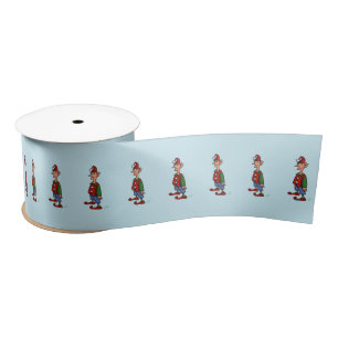 Elf At Attention blue ribbon spool Satin Ribbon