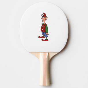 Elf At Attention white ping pong paddle