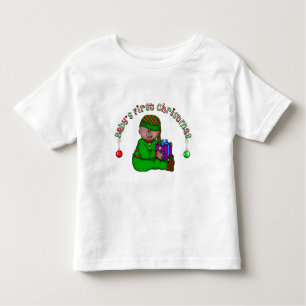Elf Baby African American 1st Christmas Toddler T-Shirt
