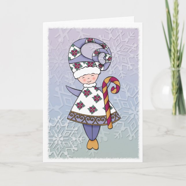Elf Candy Cane Card (Front)