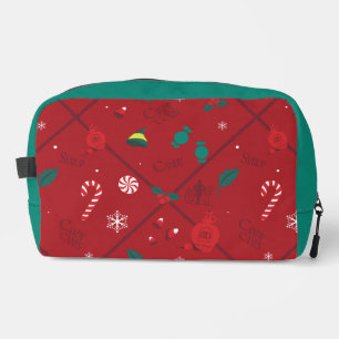 Elf Candy Chequered Pattern Dopp Kit