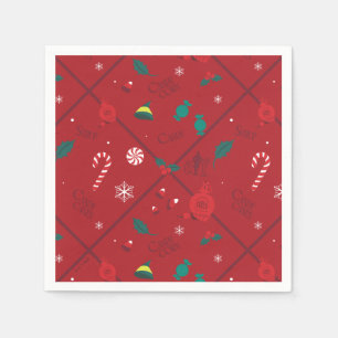Elf Candy Chequered Pattern Napkin
