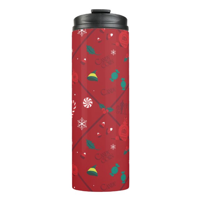Elf Candy Chequered Pattern Thermal Tumbler (Front)