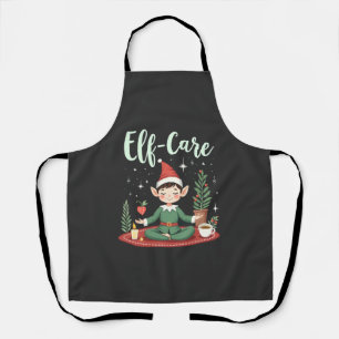 Elf Care Funny Christmas Elf Magical Self Care  Apron