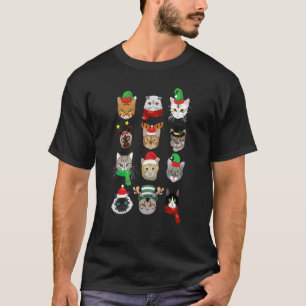 Elf Cat Merry Christmas Catmas Holiday Xmas Vibes T-Shirt
