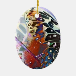 Elf Catching Fairies Ceramic Tree Decoration