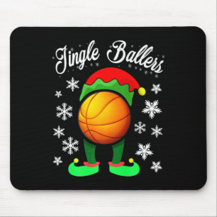 Elf Christmas Basketball Matching Family Group Par Mouse Pad