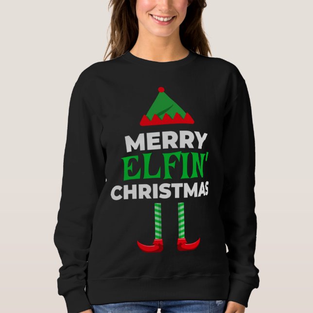 Elf Christmas Cute Holiday Men Women 2020 Sweatshirt (Front)