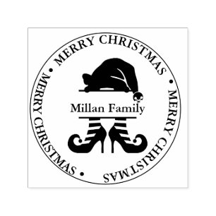 Elf Christmas Girl theme Self-inking Stamp