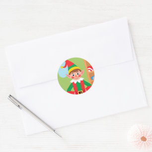 Elf Christmas Holiday Party Sticker