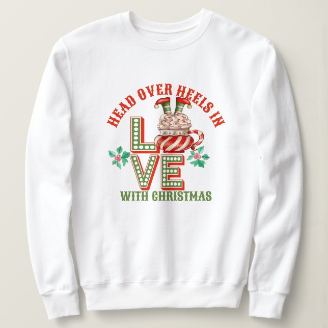 Elf Christmas Sweatshirt - Head Over Heels Family (Design Front)