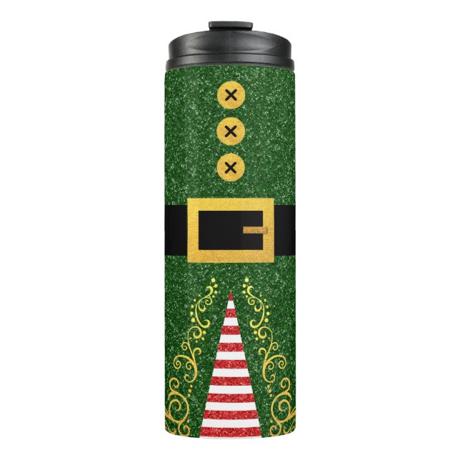 Elf Christmas Tumbler: Sip in Santa's Workshop Thermal Tumbler (Front)