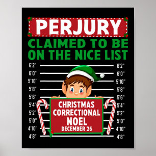 Elf Claimed To Be On The Nice List North Pole Corr Poster