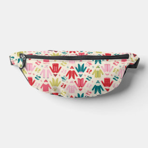 Elf Colourful Coat and Shoes Pattern Bum Bags