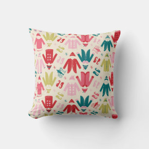 Elf Colourful Coat and Shoes Pattern Cushion