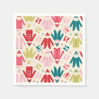 Elf Colourful Coat and Shoes Pattern Napkin