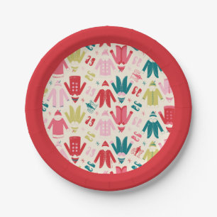Elf Colourful Coat and Shoes Pattern Paper Plate