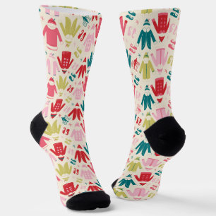 Elf Colourful Coat and Shoes Pattern Socks