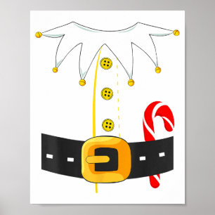 Elf Costume Christmas Holiday Men Women Kids  Poster