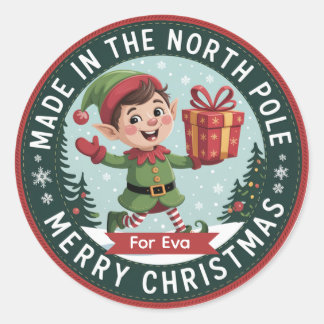 🧵 Elf-Crafted Holiday Badge Sticker
