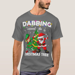 Elf  Dabbing Santa Shirt Kids Boys Men Claus Dab