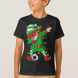 Elf Dabbing Soccer Player Christmas Dab Xmas  T-Shirt
