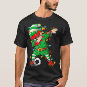 Elf Dabbing Soccer Player Christmas Dab Xmas  T-Shirt