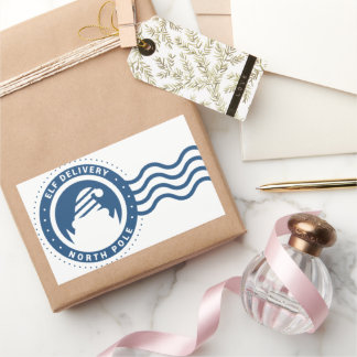 elf delivery north pole rectangular sticker