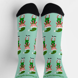 Elf Design Christmas Socks