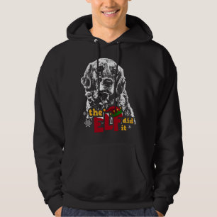 Elf Did it Funny Golden Retriever Christmas Hoodie