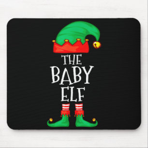 Elf Family Christmas Funny The Baby Elf Sweater Bo Mouse Pad