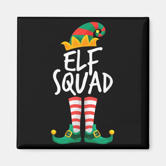 Elf Family Christmas Group Matching Pyjamas Xmas E Magnet (Front)
