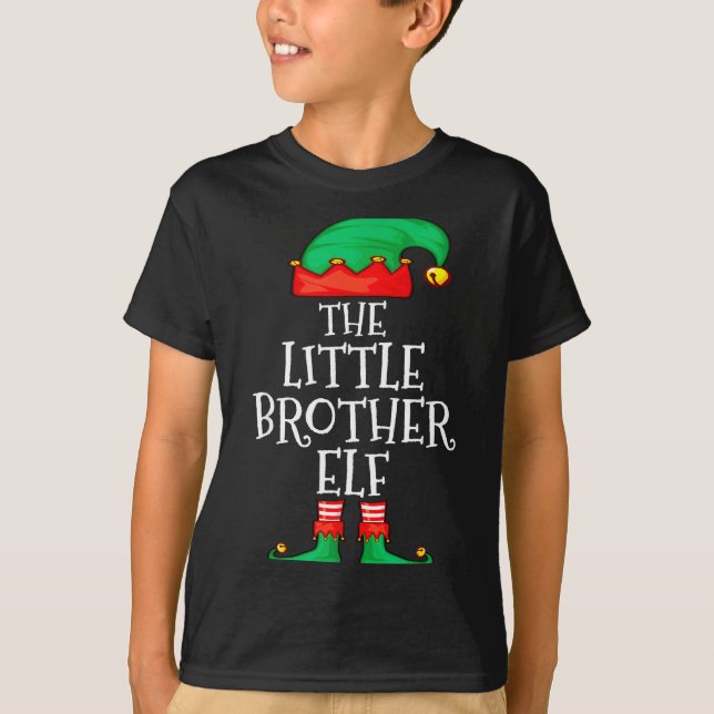 Elf Family Christmas Little Brother Elf Sweater Me (Front)