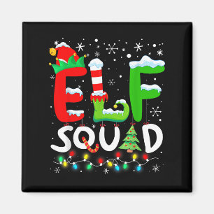 Elf Family Christmas Matching Pajamas Funny Xmas E Magnet