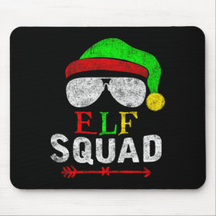 Elf Family Christmas Matching Pajamas Xmas Elf Squ Mouse Pad