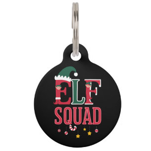 Elf Family Christmas Matching Pyjamas Elf Squad  Pet Tag