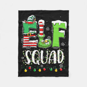 Elf Family Christmas Matching Pyjamas Funny Xmas E Fleece Blanket