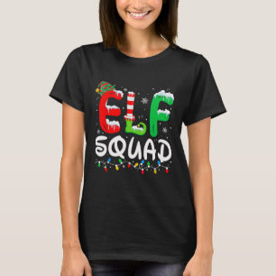 Elf Family Christmas Matching Pyjamas Xmas Elf Squ T-Shirt